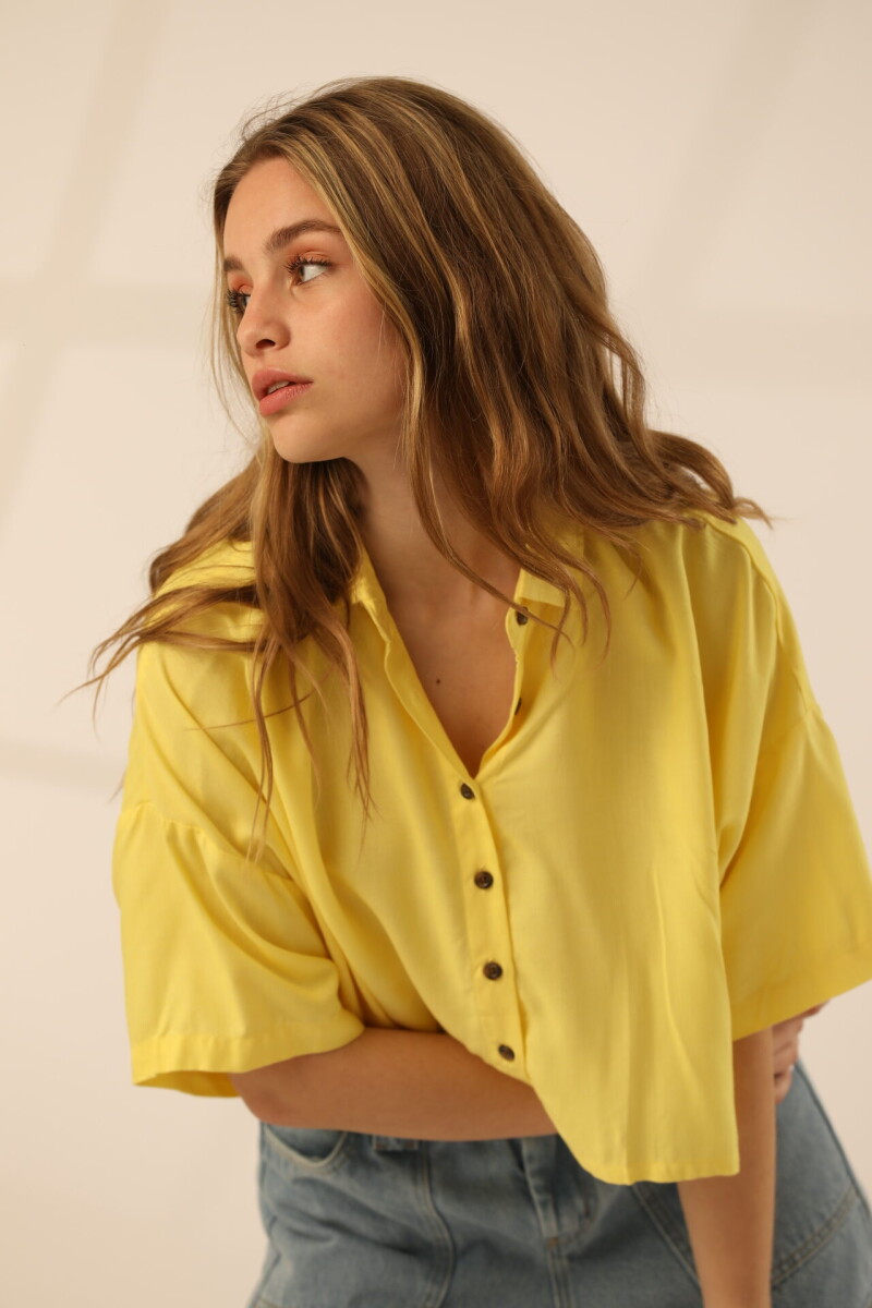 Camisa Crop Amarillo