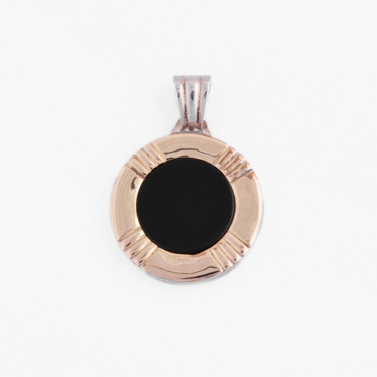 Dije Lara Ónix Nº5 - Plata y Oro 