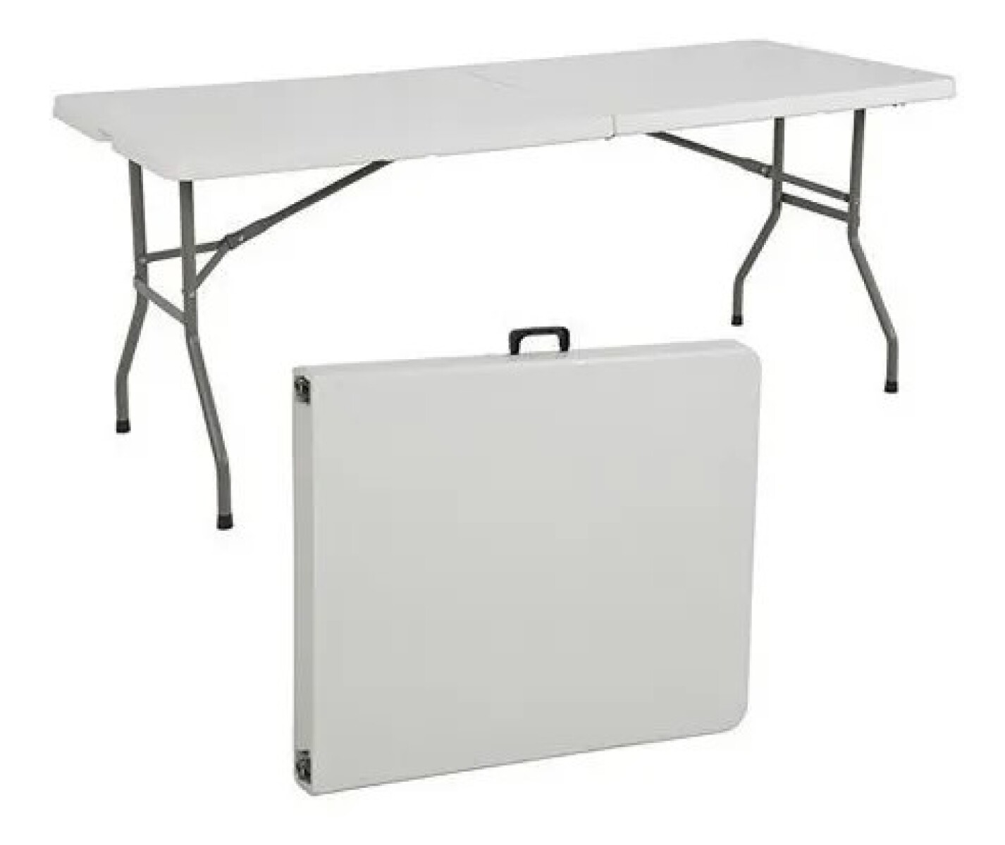 MESA PLEGABLE PVC HIERRO 152X70X ALTURA 0.74CM 