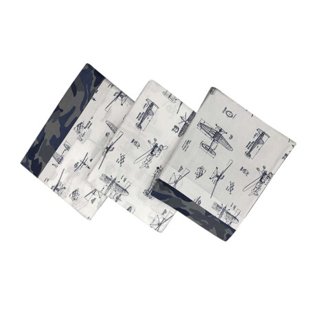 Juego Sábanas Pilar 200 Hilos 1 Plaza 100% Algodón Avion