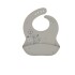 Babero Silicona Platinum Flores Kikkaboo Beige