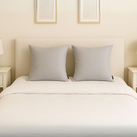 Set x2 funda de almohadones lisa 43 x 43 cm GRIS