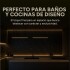 Placa PVC Símil Mármol 3mm Con Detalle Área Útil 2,20×1,22m Mármol Negro