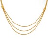 Cadena cordon oro, 3 hilos -Oro bajo -Sin Piedra-CD8011 sinpiedra