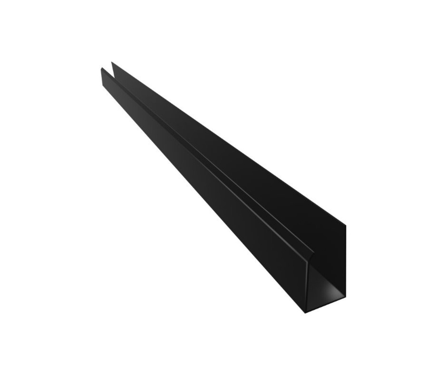 Perfil C PVC - Negro 