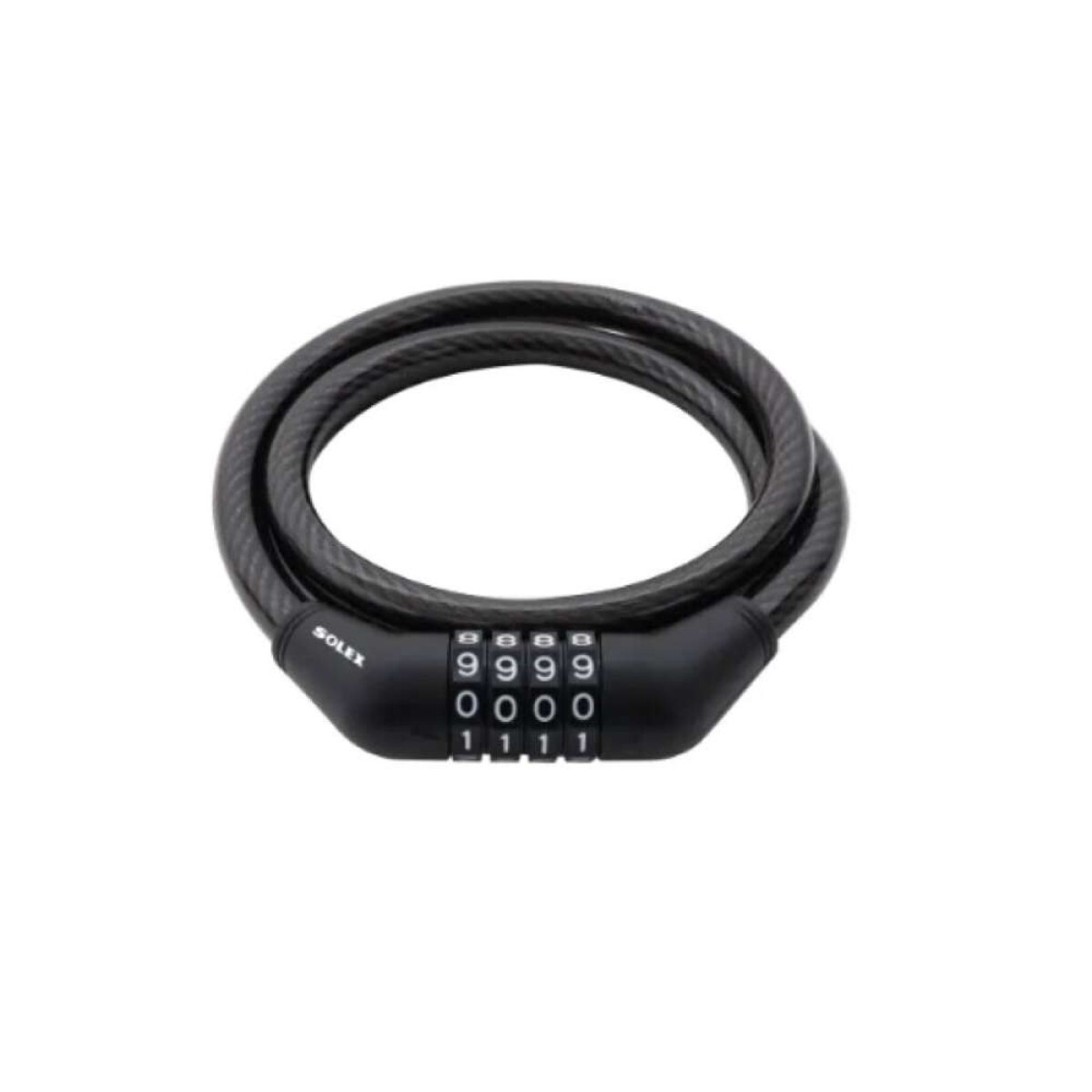 Candado De Combinacion Con Cable (1.2 Mts) - Color Negro 