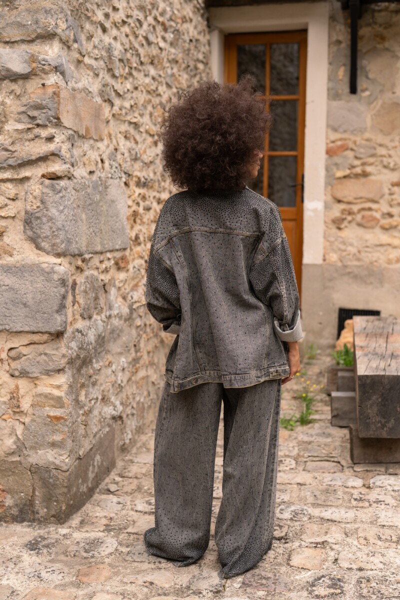 CHAQUETA DENIM Negro