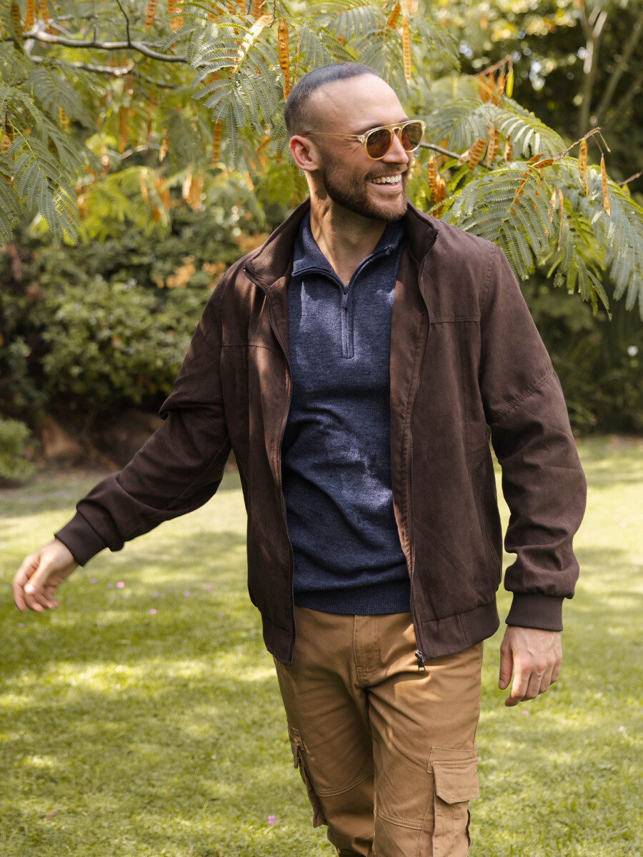 Campera suede Rune - habano 