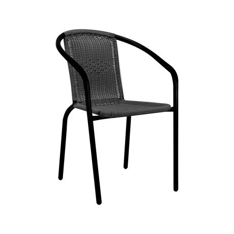 SILLA DE EXTERIOR RATTAN-SINTETICO-Y-ACERO NEGRO UBUD