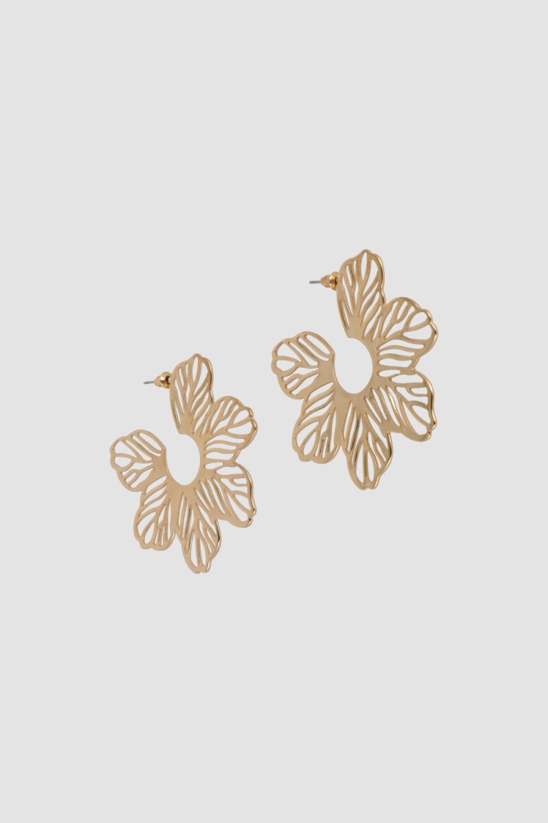 Caravanas flor - Oro fuerte 