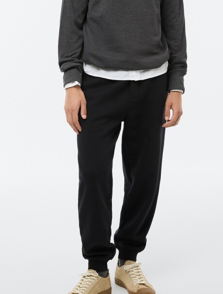 PANTALÓN BABUCHA MASCULINO CON FELPA NEGRO