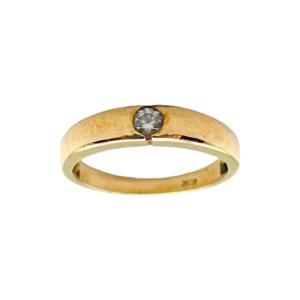Anillo Solitario-Oro bajo-Piedra Zirconia-AN8088 conpiedra