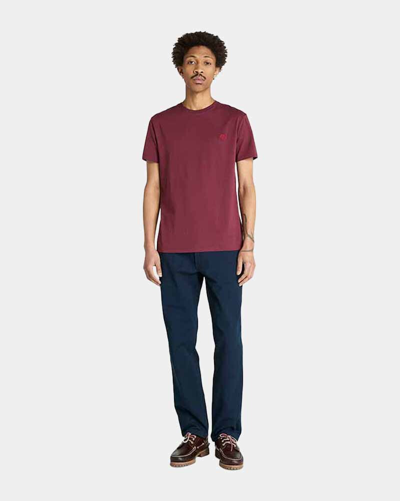 Polo Oyster River Manga Corta Slim Fit Hombre Burgundy
