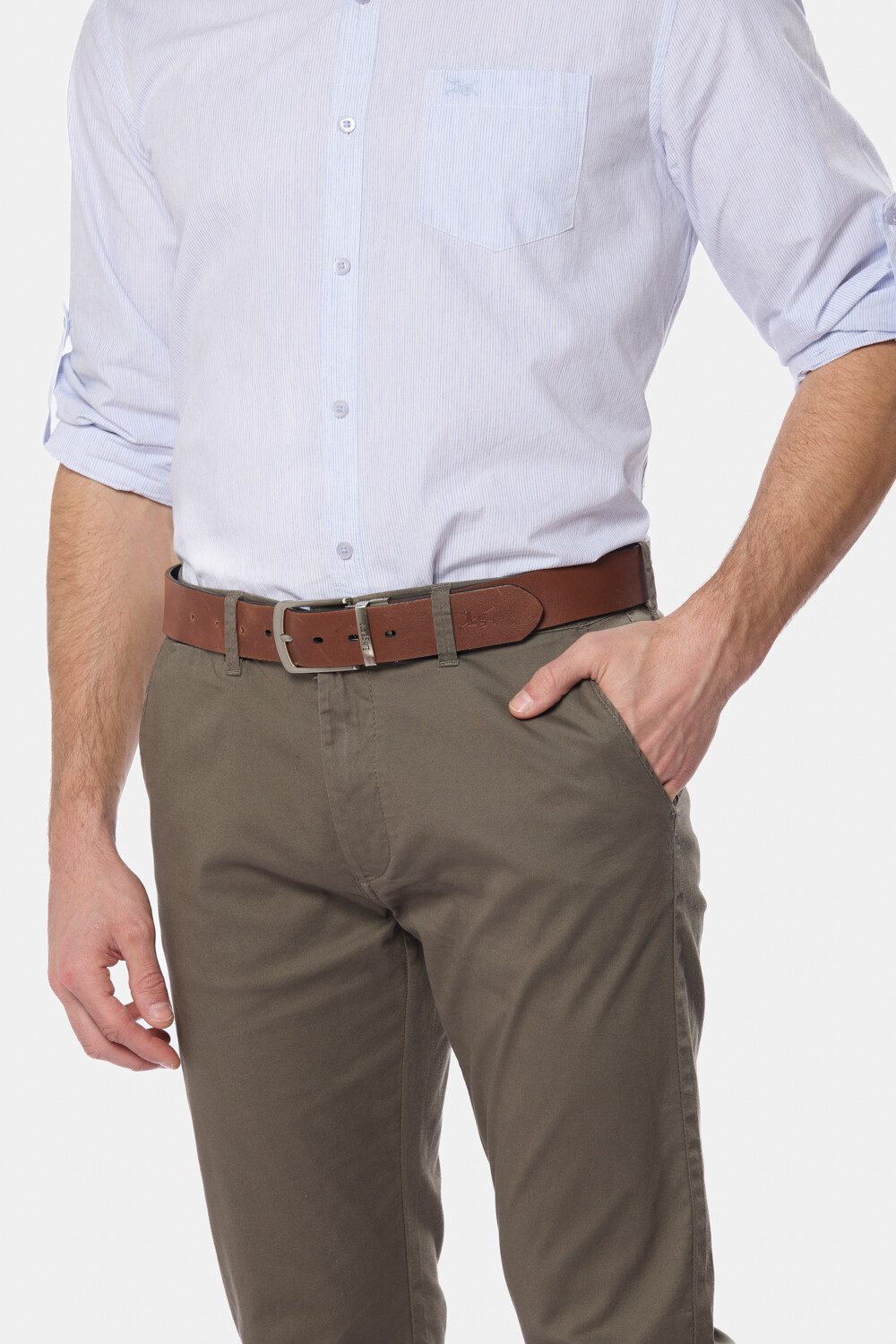 PANTALON CLÁSICO CON SPANDEX Verde