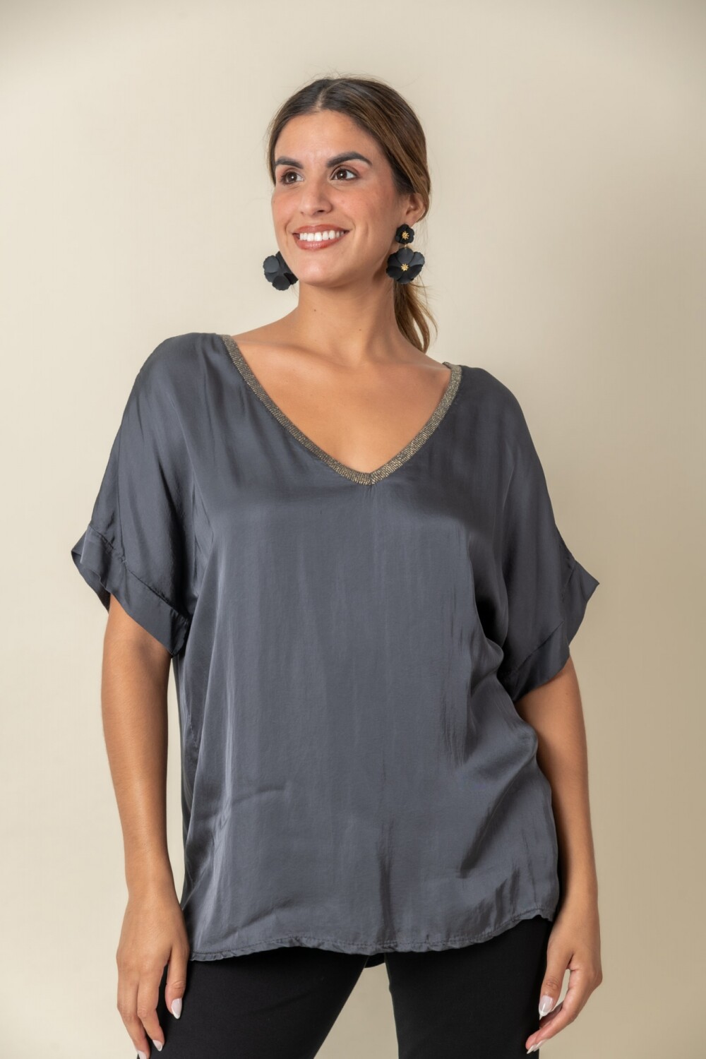 BLUSA CAMELIA Gris