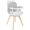 Silla de comer portatil CHEWY KIKAKBOO gris