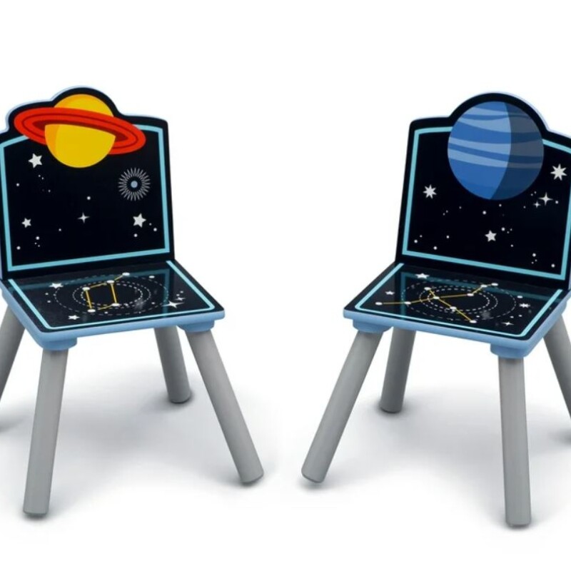 Juego de mesa y dos sillas con almacenamiento Sistema solar Juego de mesa y dos sillas con almacenamiento Sistema solar