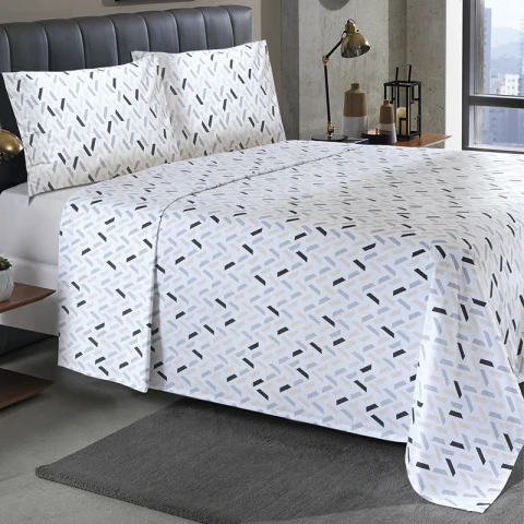 Juego Sábanas Queen Size Dohler 130 Hilos 100% Algodón LENNY
