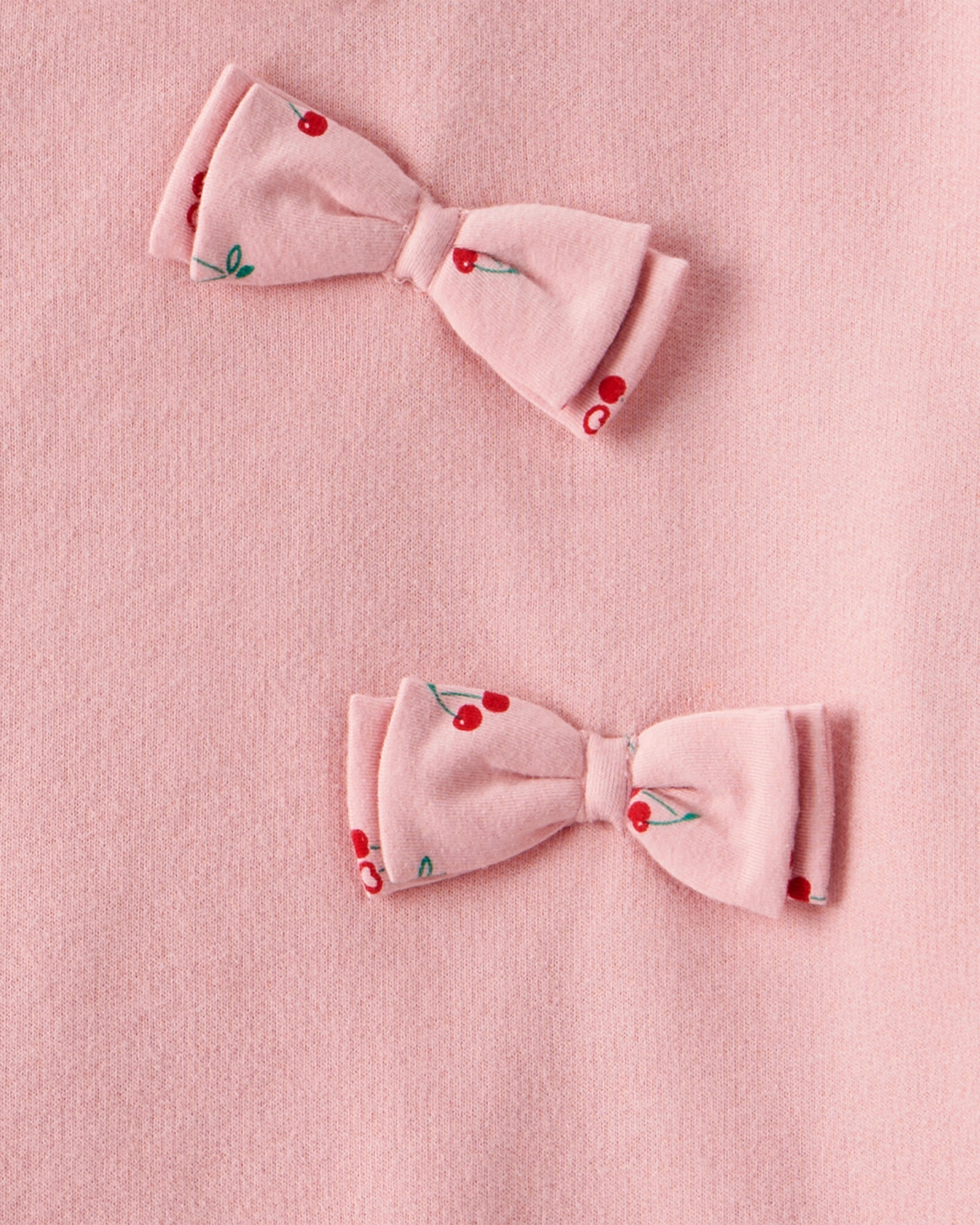 Set dos piezas de algodón, pantalón y buzo, rosado, diseño cerezas. Talles 2-5T Set dos piezas de algodón, pantalón y buzo, rosado, diseño cerezas. Talles 2-5T