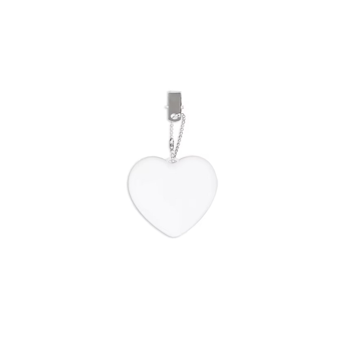 Llavero y Luz portátil para bolso de mano en forma de corazón - Blanco 