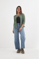 Cardigan mangas 3/4 VERDE OLIVA