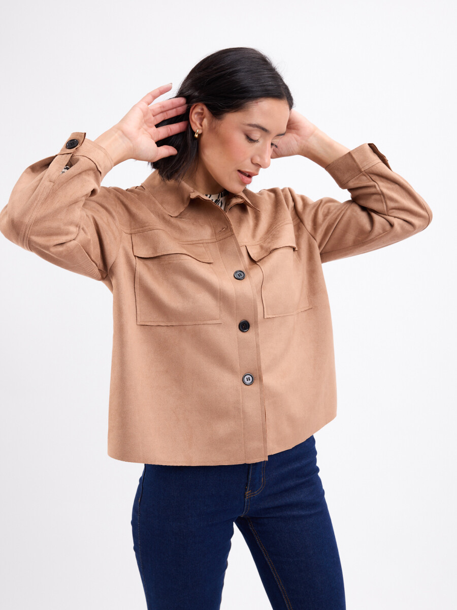 Chaqueta suede - beige 