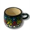 Taza de té de cerámica artesanal Verde oscuro
