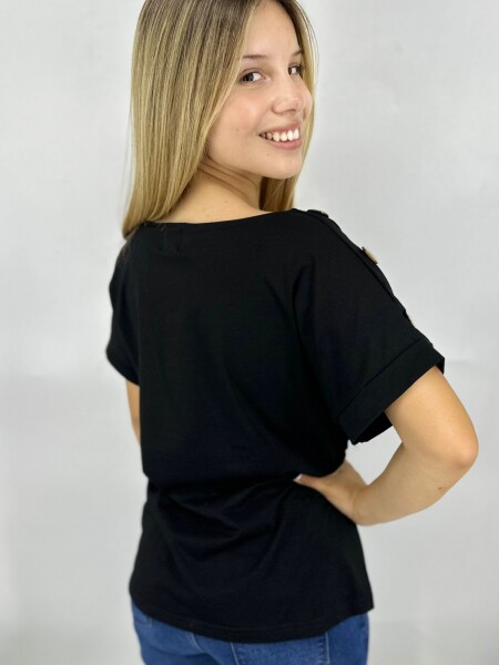 T-SHIRT SLOWLY C238 NEGRO