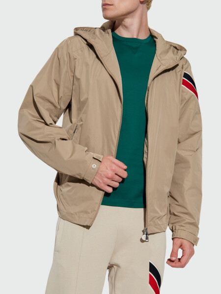 Moncler - Rompevientos con capucha, Claut Marfil