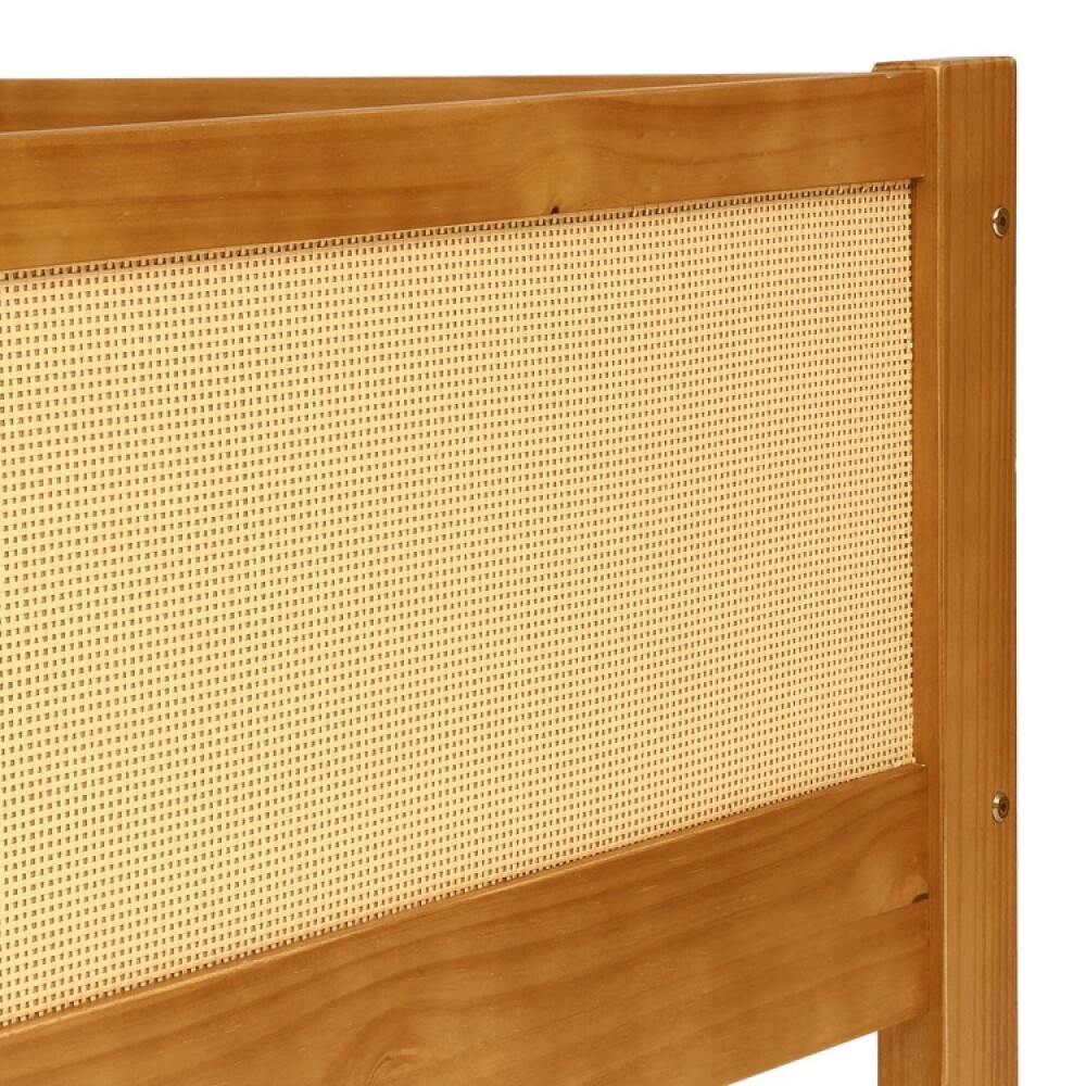 BICAMA DE MADERA CON RATÁN Y CAMA AUXILIAR - NO INCLUYE COLCHÓN BICAMA DE MADERA CON RATÁN Y CAMA AUXILIAR - NO INCLUYE COLCHÓN