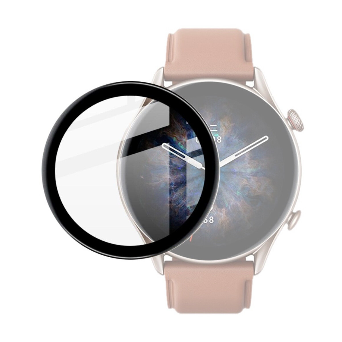 Protector de Pantalla Vidrio PMMA para Smartwatch Amazfit GTR 3 Transparente / negro
