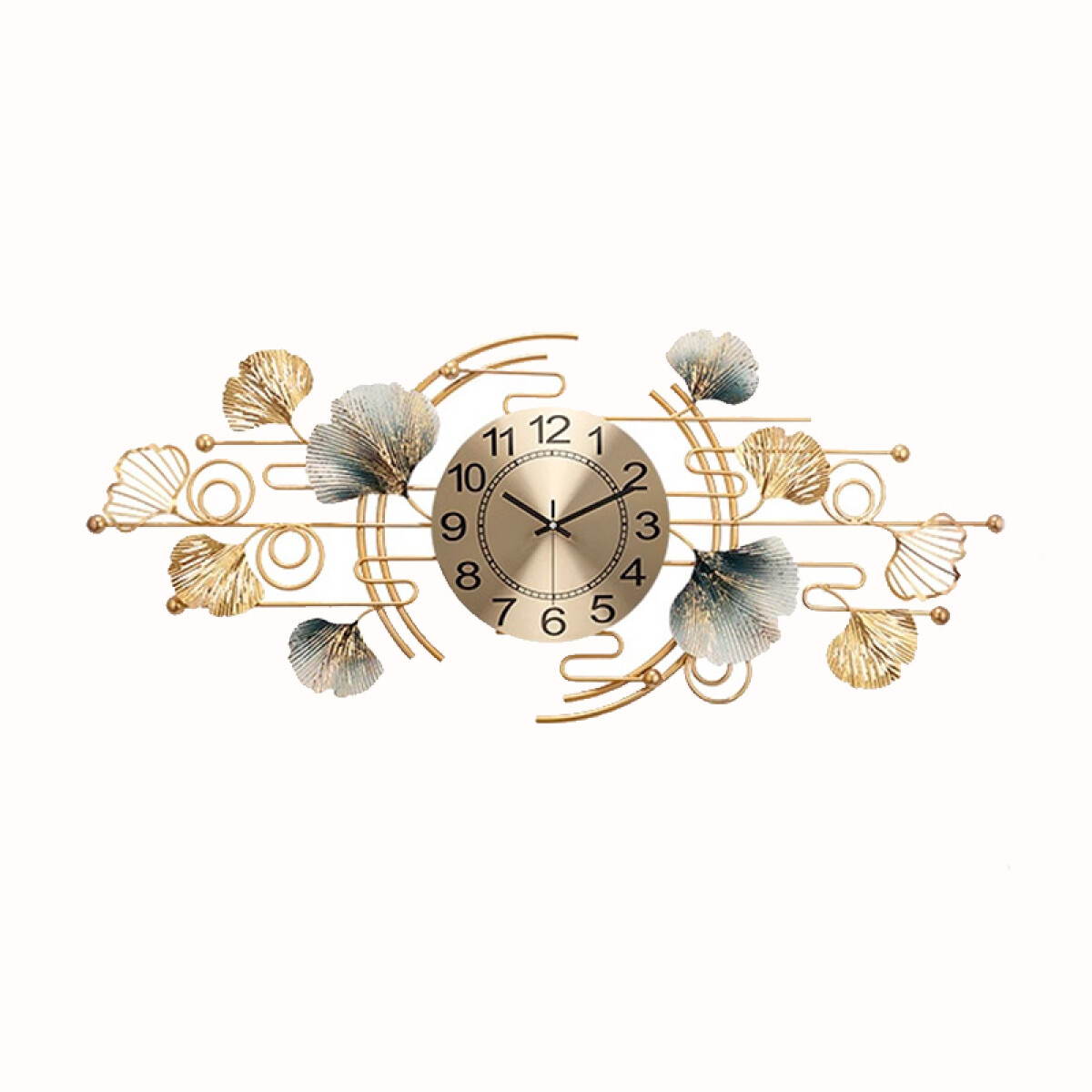 Reloj De Pared Hojas Horizontales 