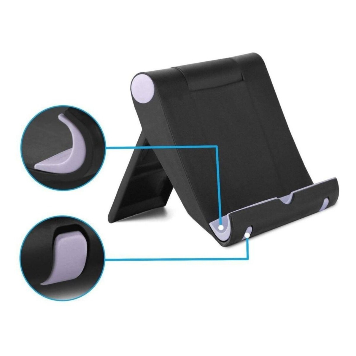 Soporte De Escritorio Plegable Universal Telefono Celular - Color Variante Negro 