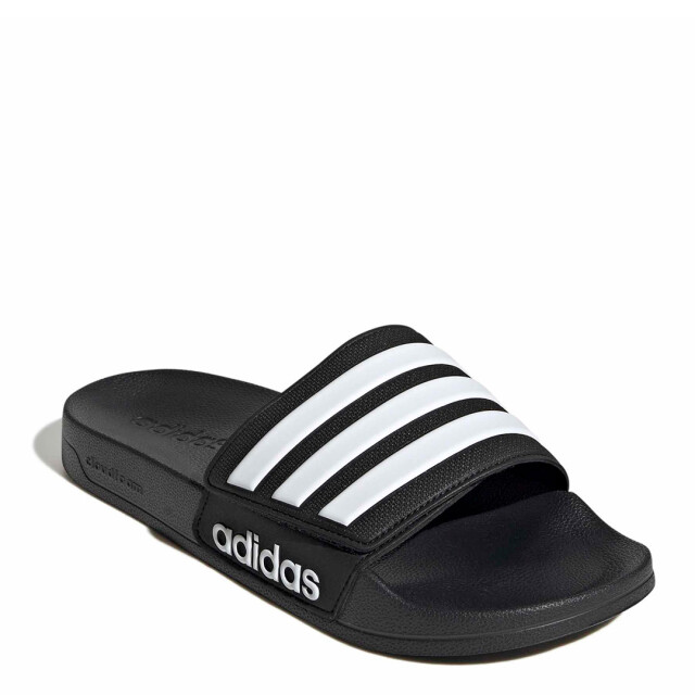 Sandalia Unisex Adidas Adilette Shower Velcro Negro - Blanco