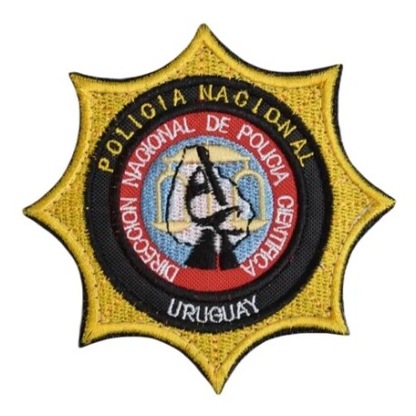 Parche bordado Dirección Nacional de Policía Científica Amarillo