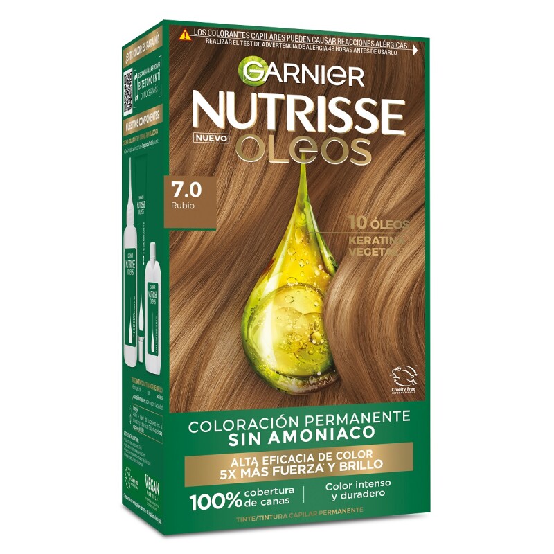 Tinta Garnier Nutrisse Oleos N°7.0 Rubio Tinta Garnier Nutrisse Oleos N°7.0 Rubio