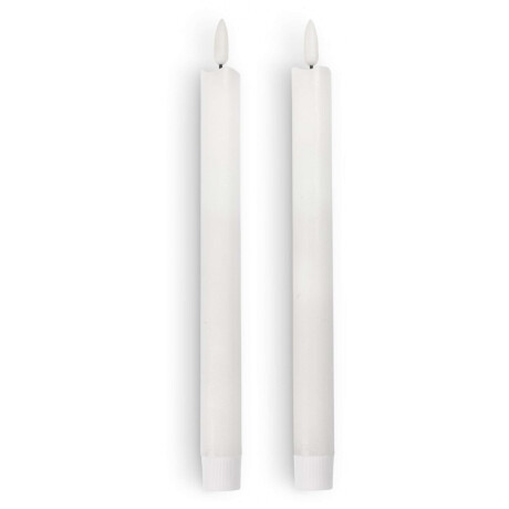 Vela candelabro LED ESBEN A25cm 2 uds Blanco