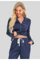 PIJAMA SEDA AZUL