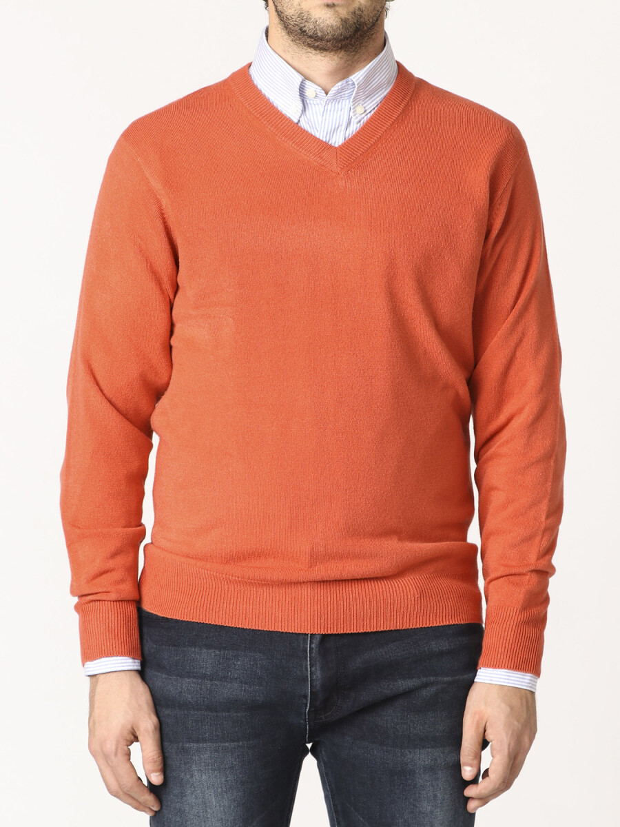 Sweater V Harrington Urban - Naranja 