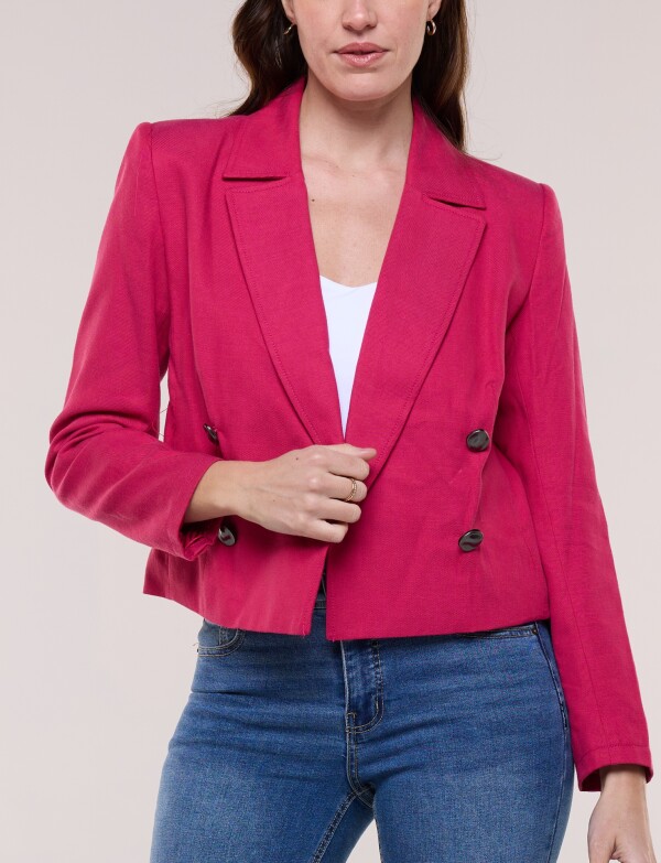 Blazer Corto Cruzado FUCSIA