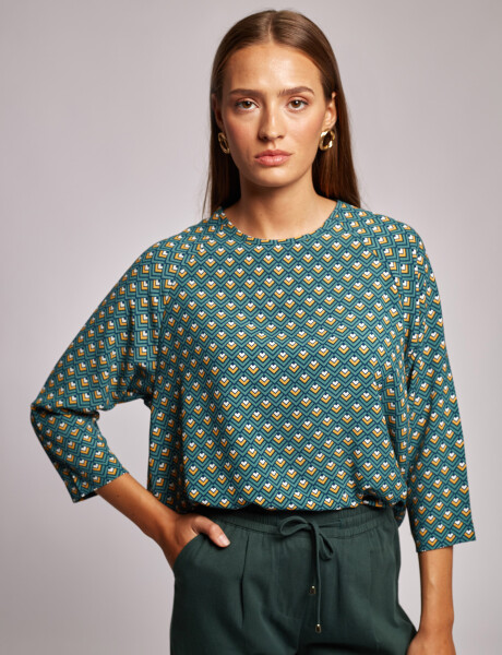 Blusa arabescos verde