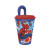 Vaso Plástico con Pajita Retráctil Spiderman 430 ml Spiderman