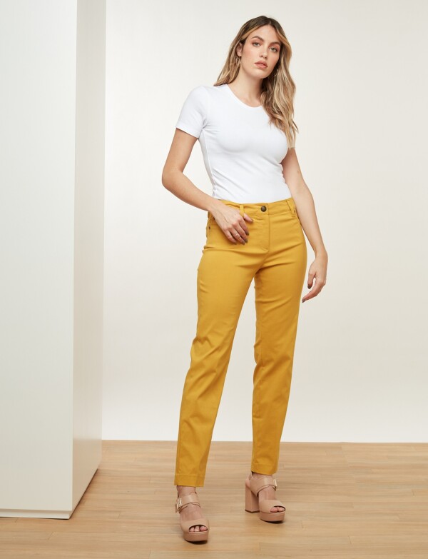 Pantalon Slim MOSTAZA