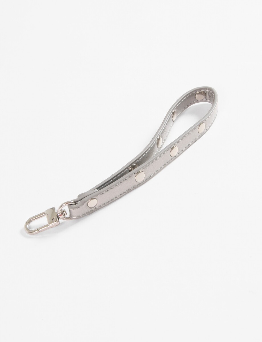 Llavero de PU con tachas - peltre 