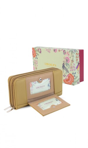 BILLETERA HIBISCO PISTACHO