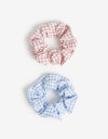 Skunzies Set Set De Scrunchies Estampadas - Estampado Geometrico