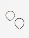 Vinchas Sets Acrilico Set De Mix Vinchas Animal Print - Combinacion Bicolor