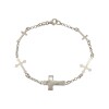 Pulsera Cruces-Plata 925-Sin Piedra-PU3512 sinpiedra