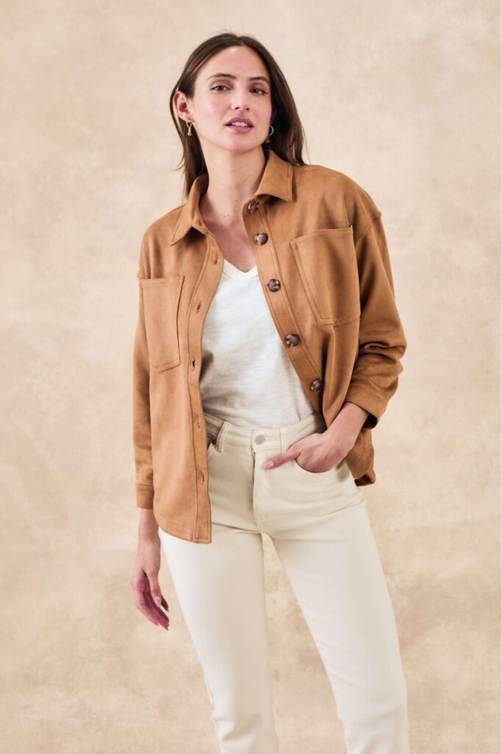 Sobrecamisa Gamuza Cuero Vegano Whisky