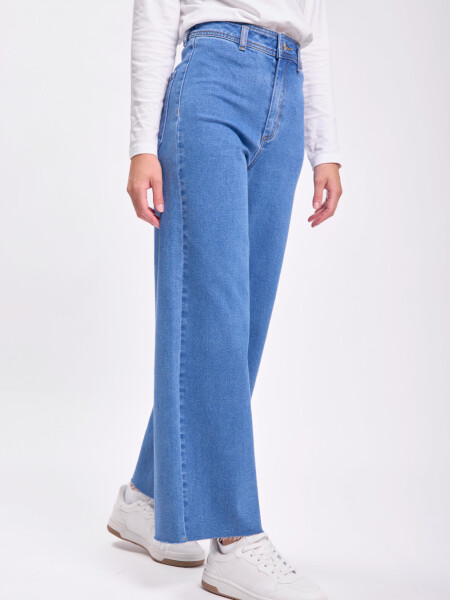 Pantalón jean ancho Azul Medio
